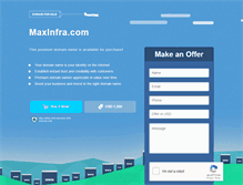 Tablet Screenshot of maxinfra.com